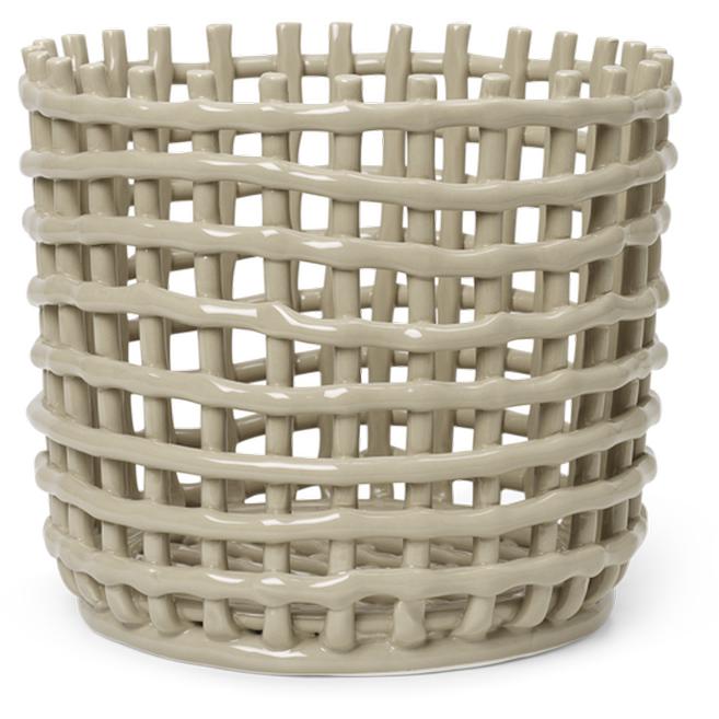Ferm Living Ceramic Basket Ø 23,5 cm, Cashmere