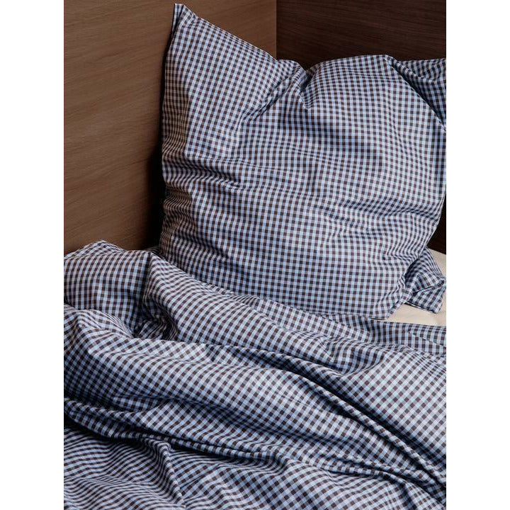 Ferm Living Check Linen del letto 140x200 cm, blu