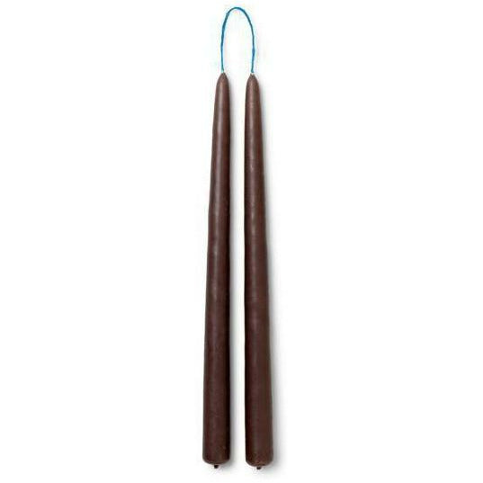 Ferm Living Dipped Stearinlys sett med 2 2,2x30 cm, brun