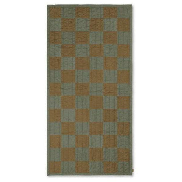 Ferm Living Duo缝毛毯90x187厘米，绿色