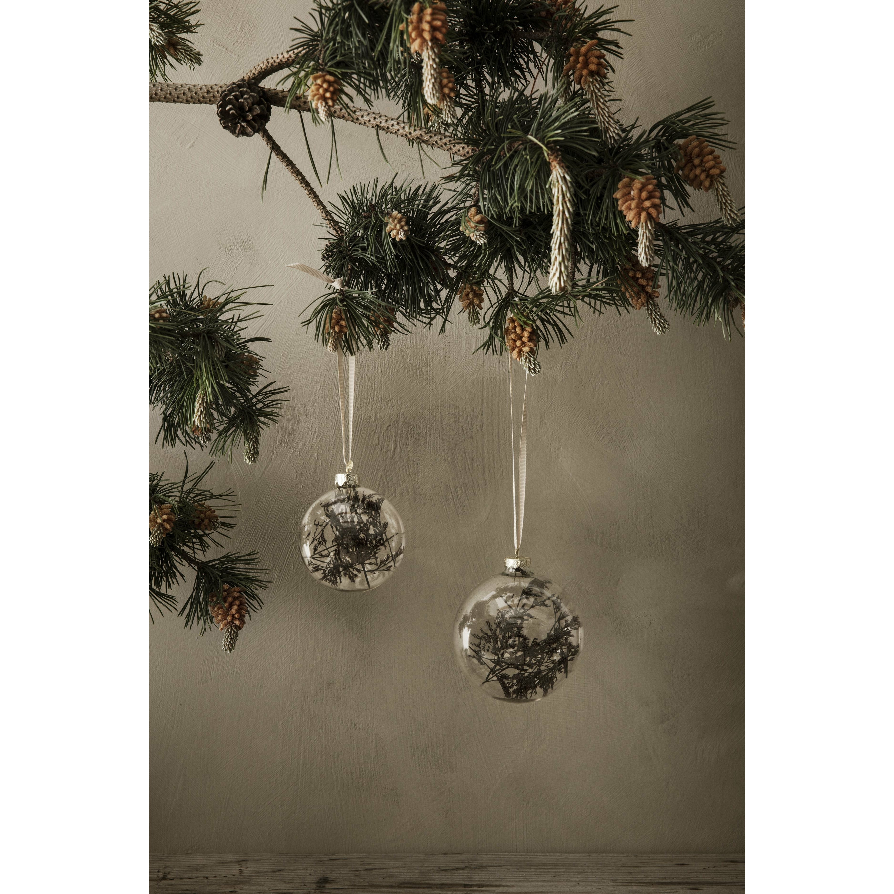 Decorazioni per alberi di Natale flora flora vivente piccolo set di 4, viola
