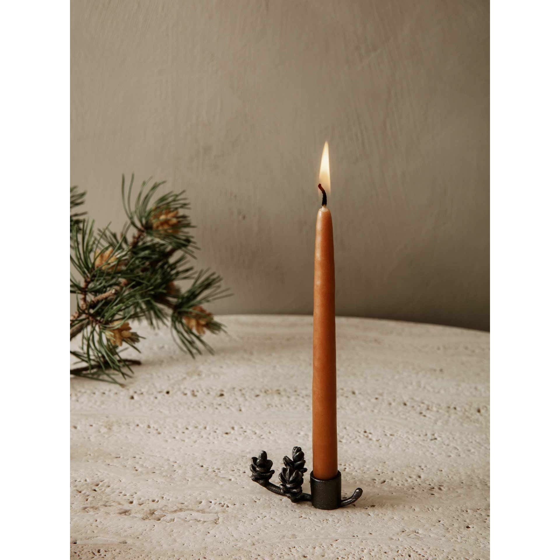 Ferm Living Forest Candlestick, Black Brass