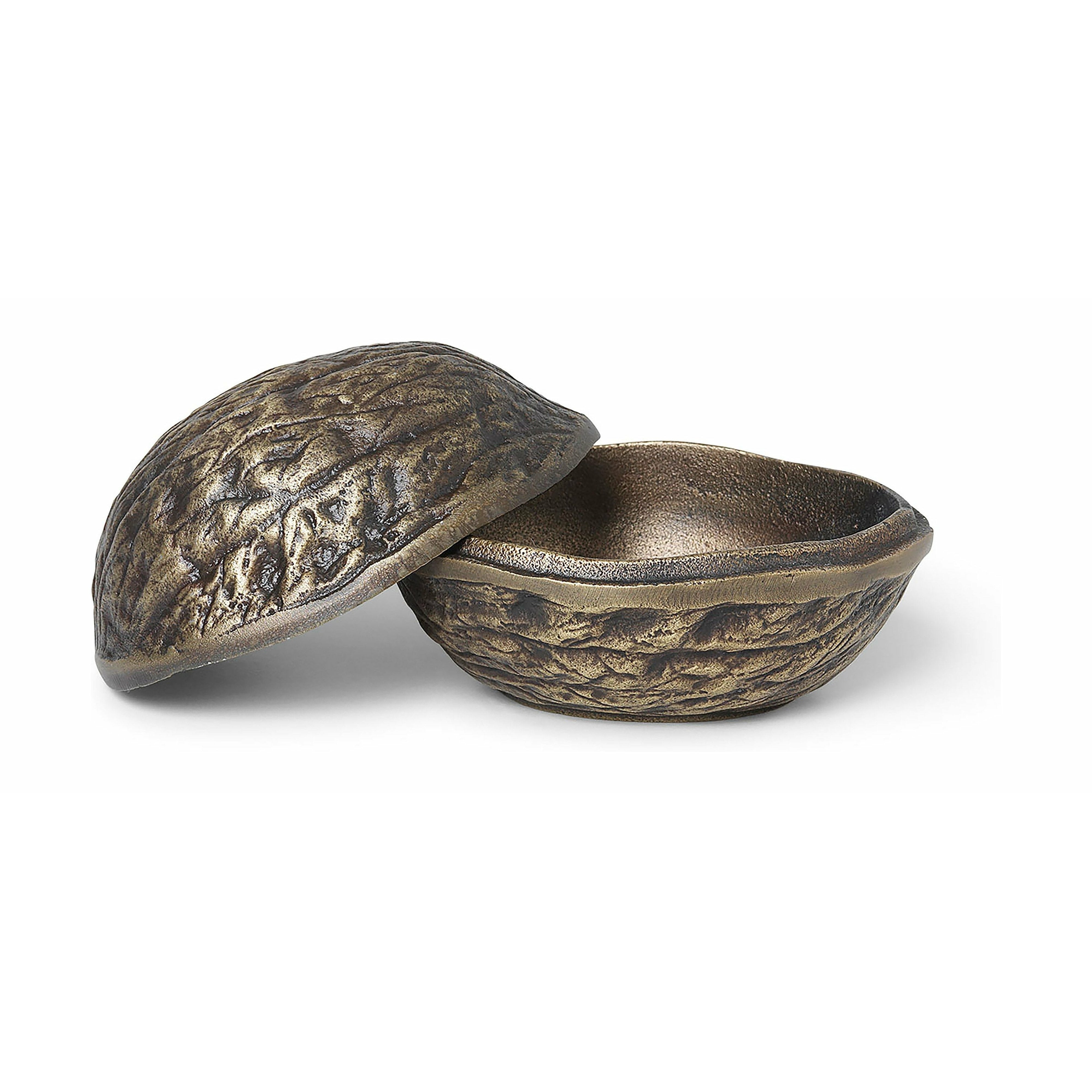 Scatola in metallo di Ferm Living Forest Nut Nut, ottone antico