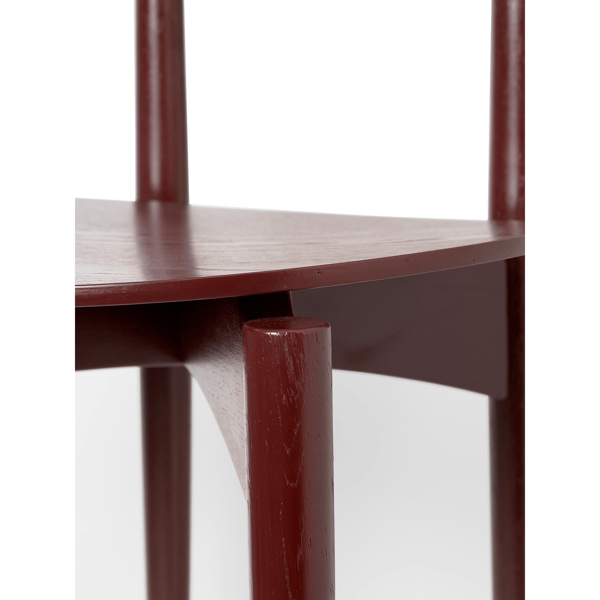 Fermin herman silla de comedor roble, marrón rojo