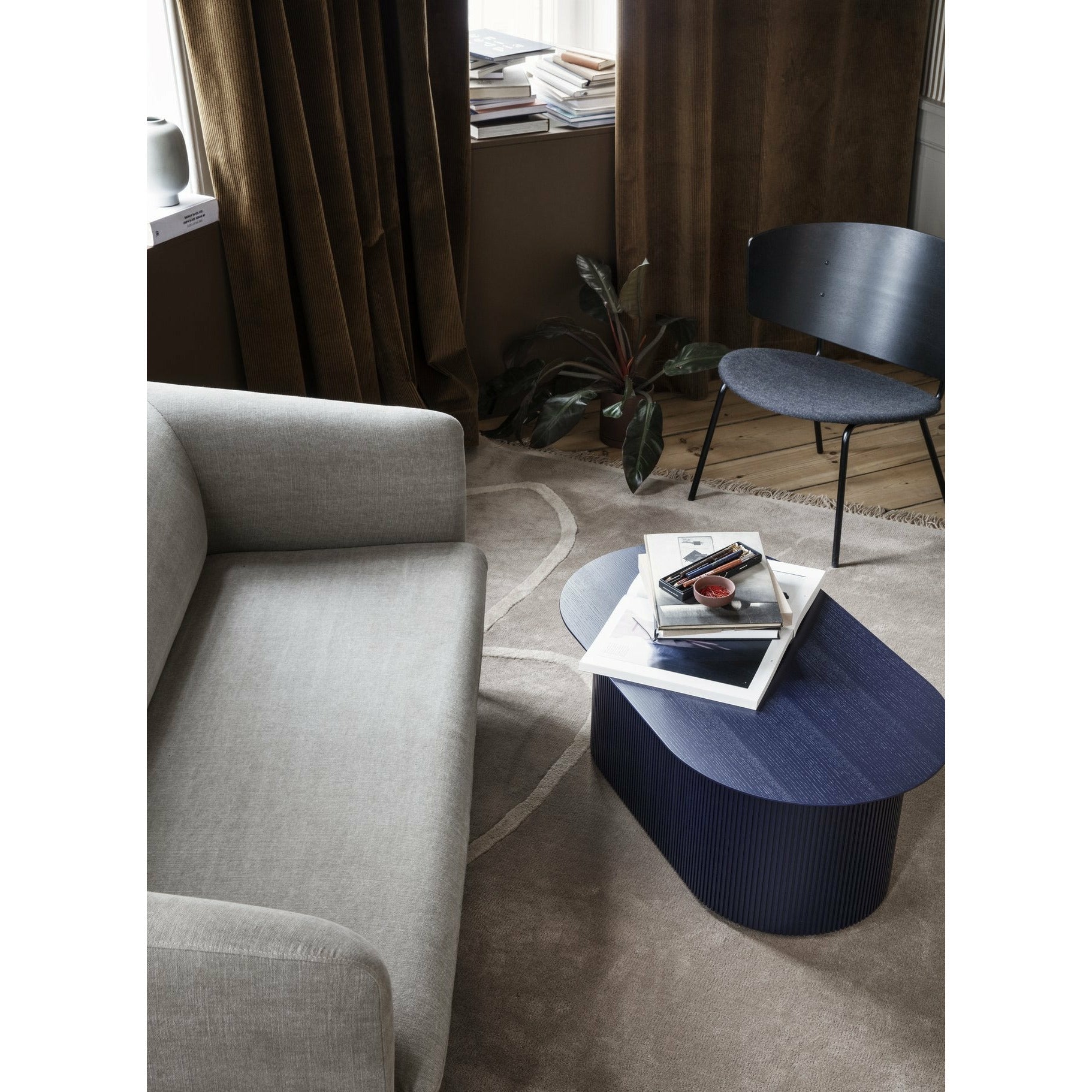 Ferm Living Herman Lounge sedia, nero