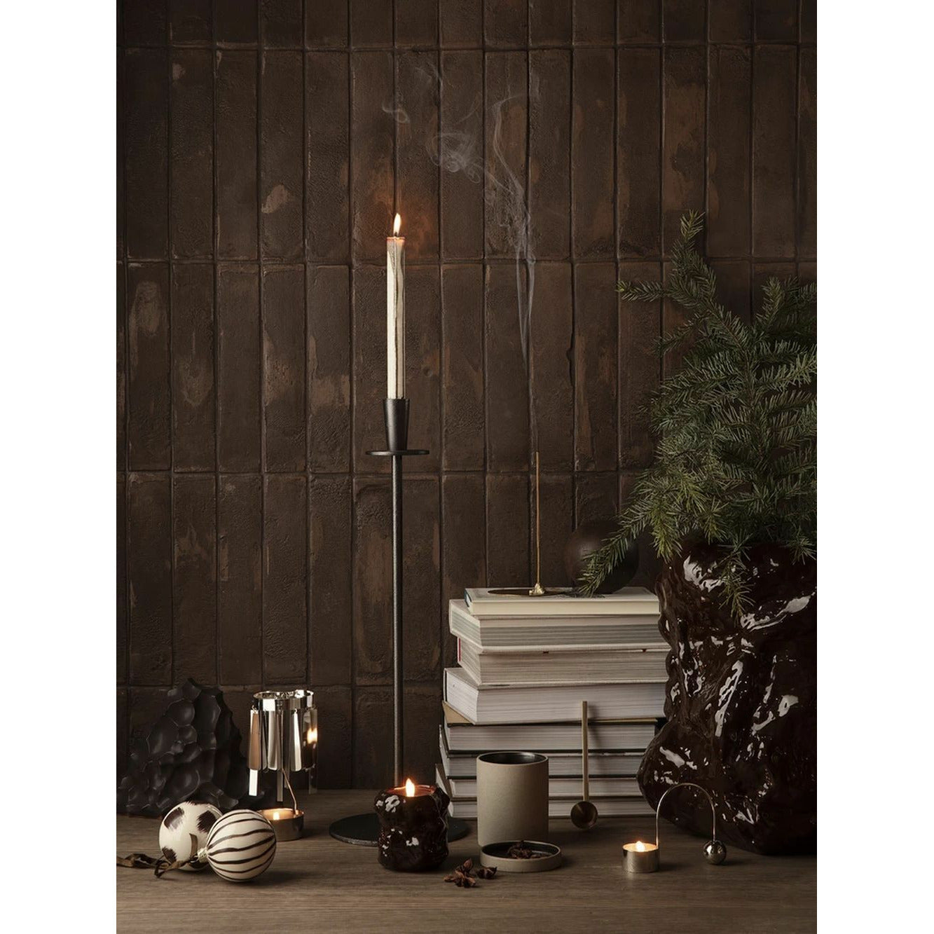 Ferm Living Hoy Candlestick, Black