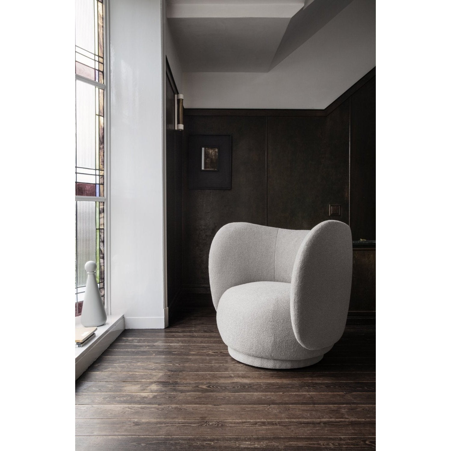 Ferm Living Rico Lounge Armchair Brushed, Off White