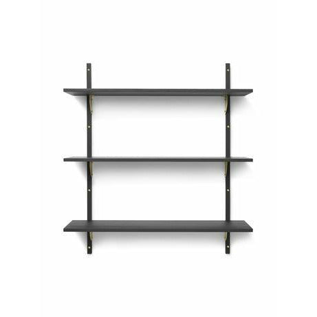 Ferm Living Sector Shelf Dark Stained Ash/Brass, 87cm