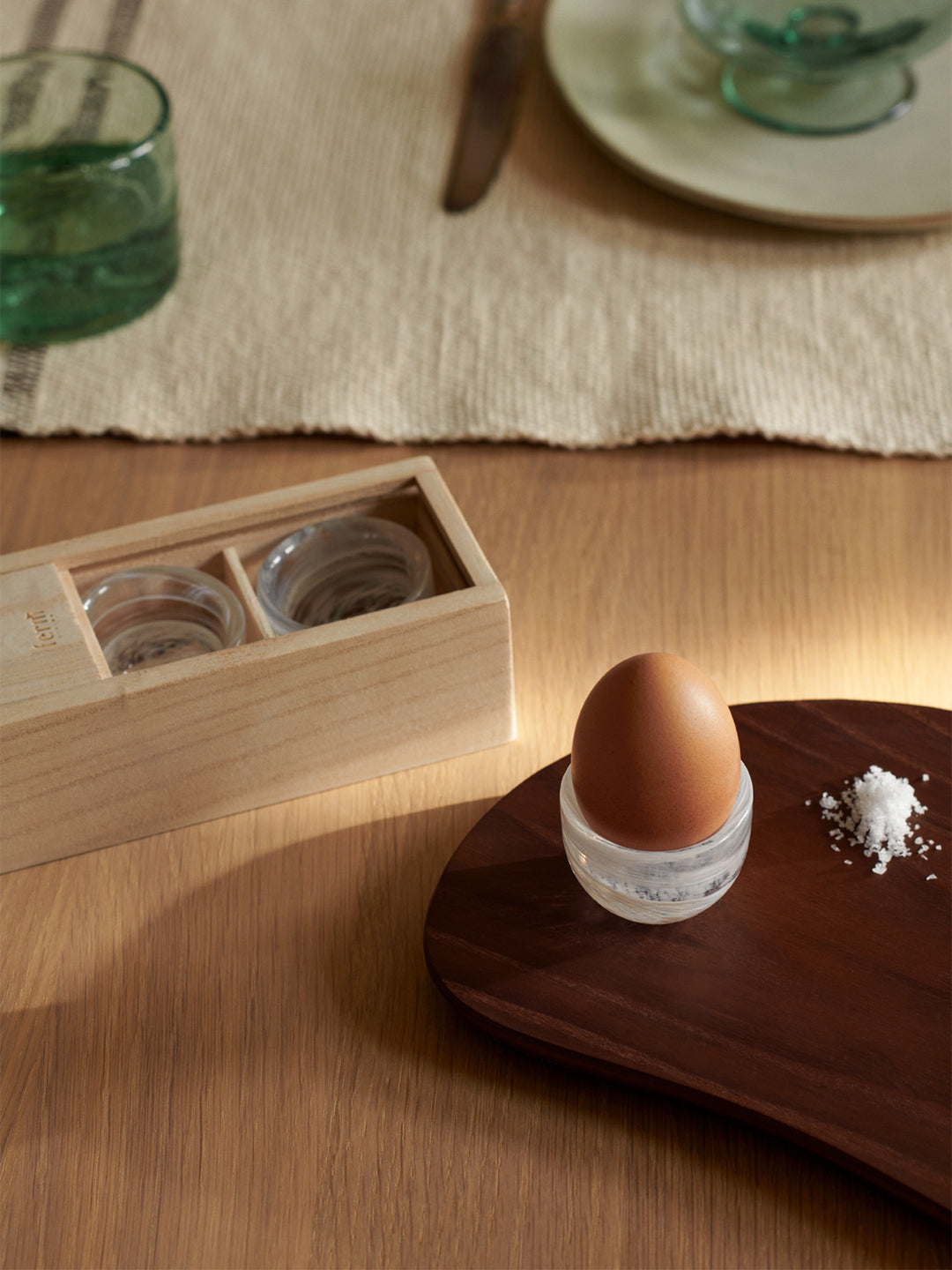 Ferm Living Tinta Egg Cup Set 4, wit