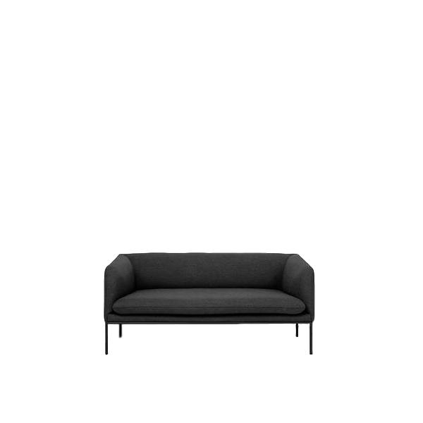 Ferm Living Drej sofa 2 Fiord, solid mørkegrå