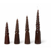 Ferm Living Twisted Candles Set di 4, Brown
