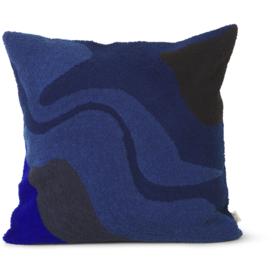 Ferm Living Vista Cushion, azul oscuro