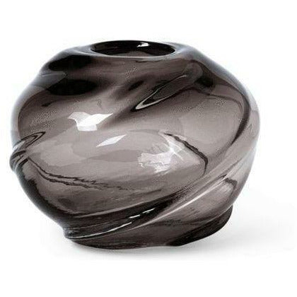 Ferm Living Water Swirl Vase Rund 21x16 Cm, Rauchgrau