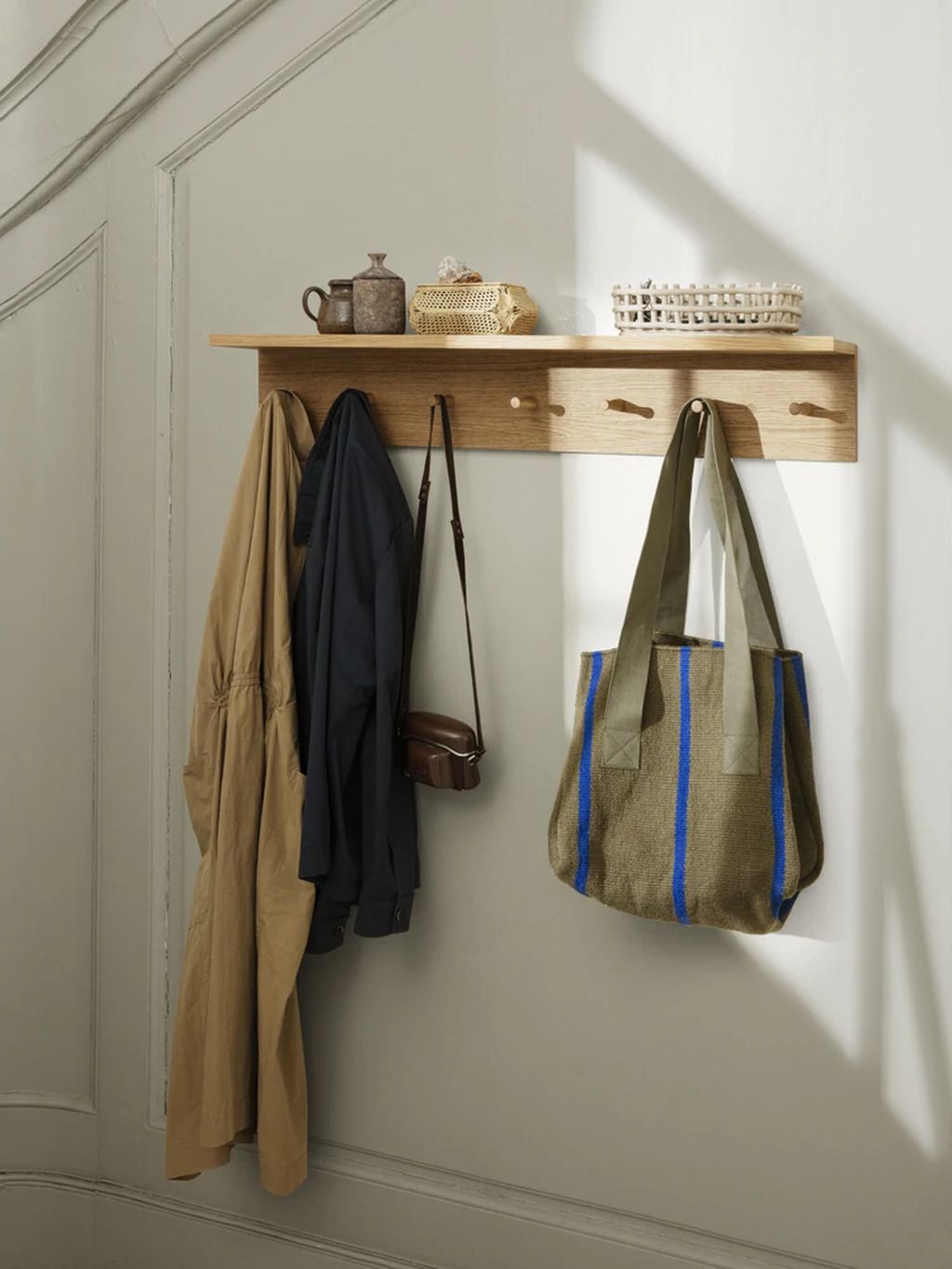 Ferm Living Sac de pique-nique de jardin, olive / bleu clair