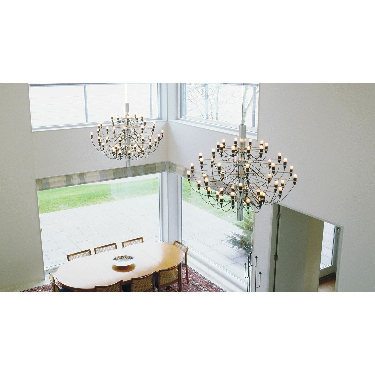 Flos 2097/30 Clear Chandelier, messing