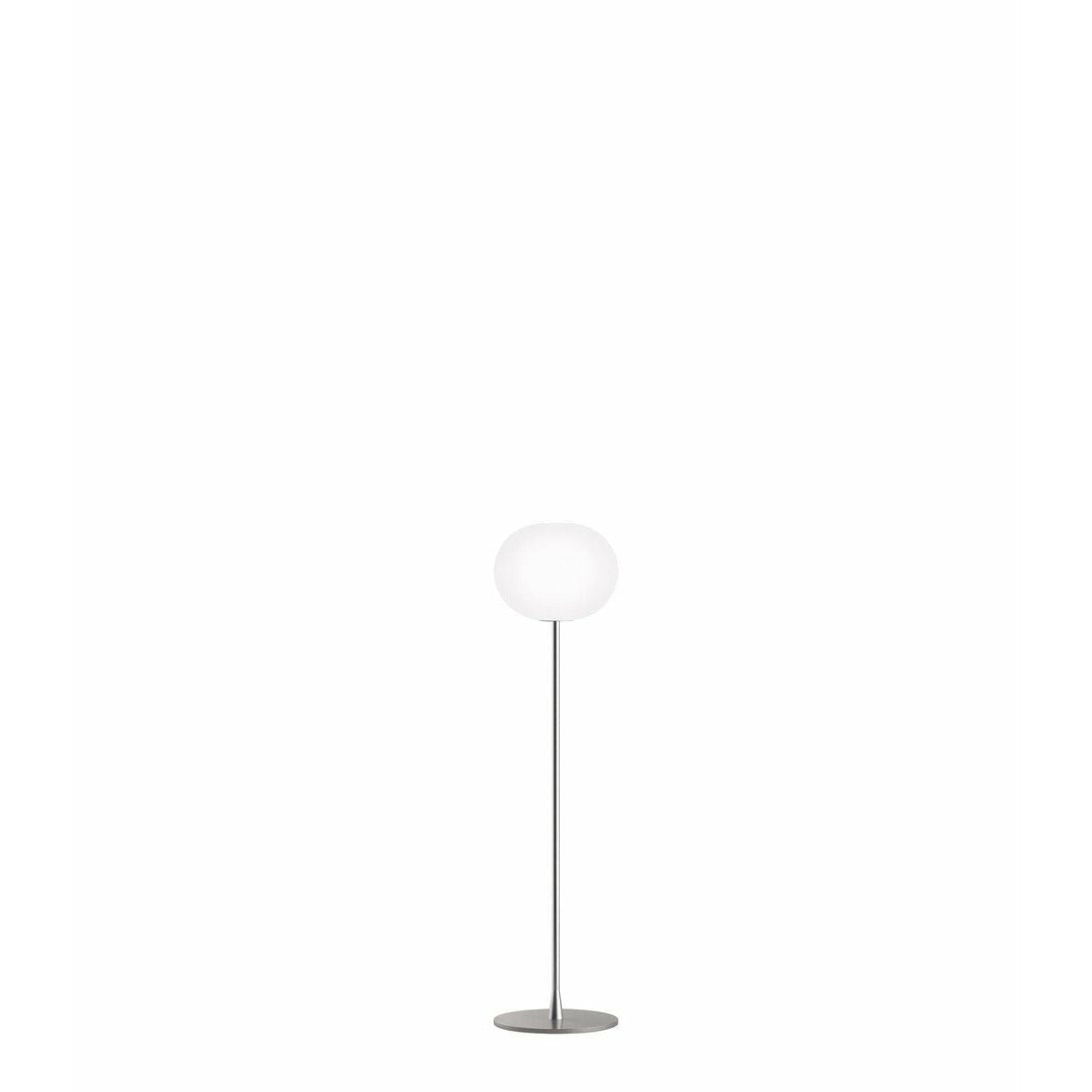 Flos glo sfera f1 lampada da pavimento, argento