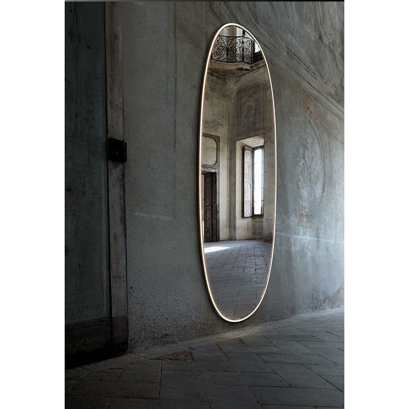 Flos la plus mirror Belle con illuminazione integrata, bronzo