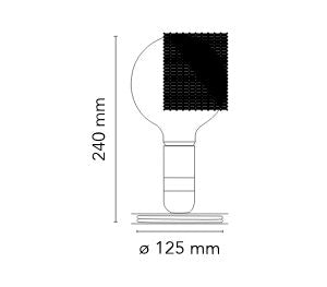 Flos Lampadina -LED -pöytävalaisin, musta