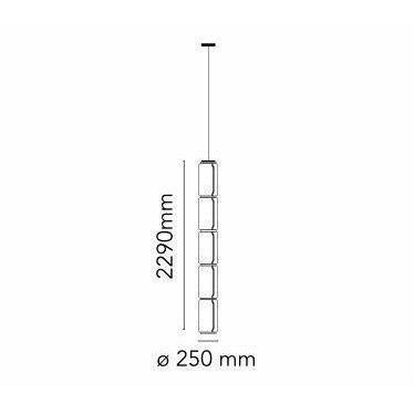 Flos Noctambule S5 lage cilinders hanger