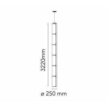 Flos Noctambule S6 Hoge cilinders hanger