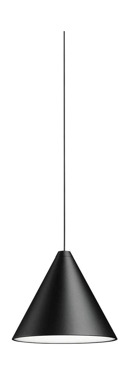 Flos String Light Cone Pot Pendulum Dimmable 12 m, svart