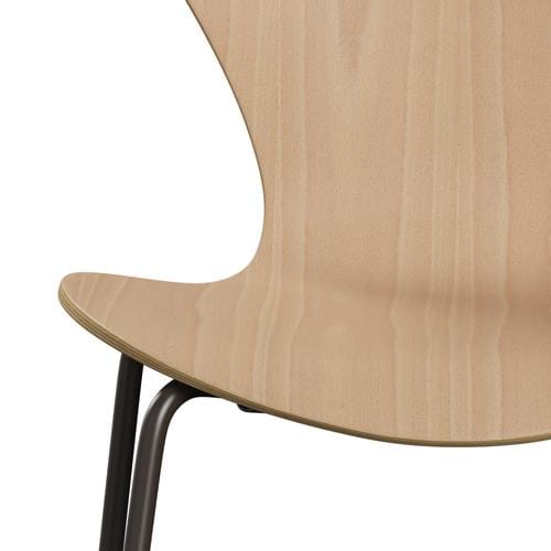 Fritz Hansen 3107 Stol Upolstret, brun bronse/bøk finér naturlig