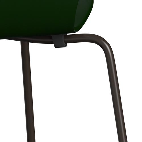 Fritz Hansen 3107 Stol UnupHolstered, Brown Bronze/Dyed Ash Evergreen