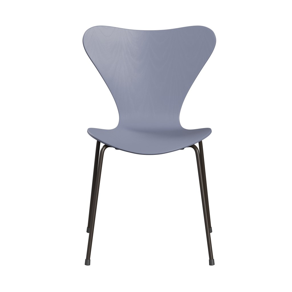 Fritz Hansen 3107 Stol Upolstret, brun bronse/farget aske lavendel blå