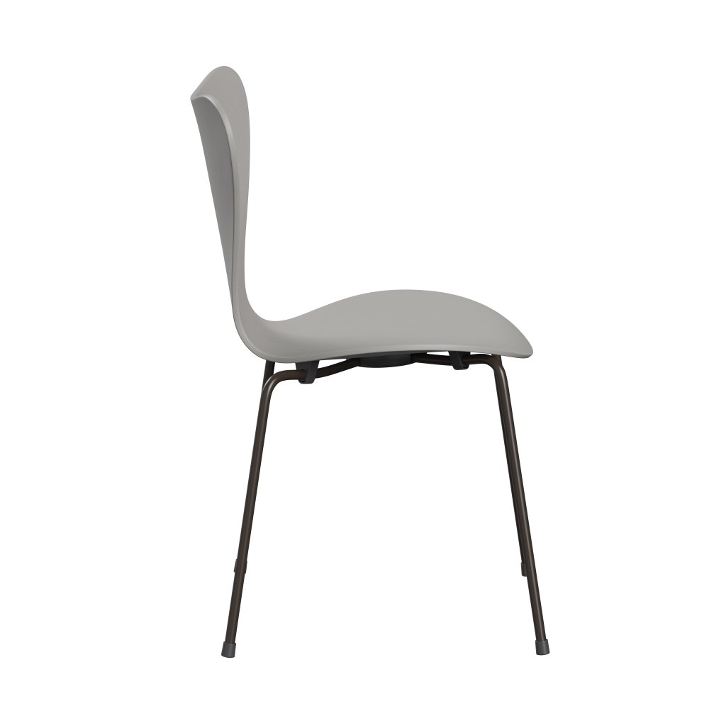 Sedia Fritz Hansen 3107 non uffolisca, bronzo marrone/cenere tinto nove grigio