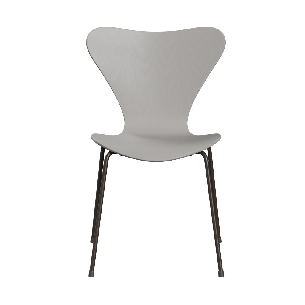 Sedia Fritz Hansen 3107 non uffolisca, bronzo marrone/cenere tinto nove grigio