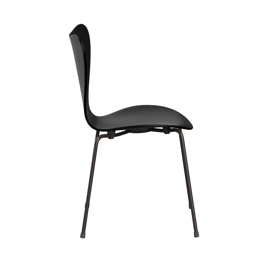 Fritz Hansen 3107 sedia non uffolisca, bronzo marrone/cenere tinto di nero