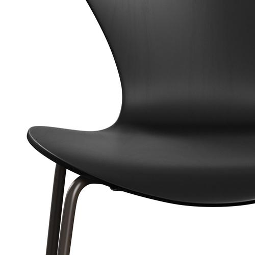 Fritz Hansen 3107 sedia non uffolisca, bronzo marrone/cenere tinto di nero