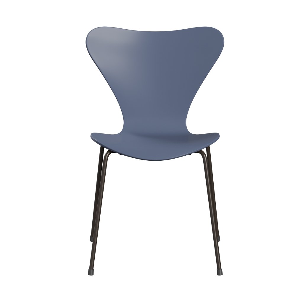 Fritz Hansen 3107 chaise inupsie, bronze brun / laquée au crépuscule bleu