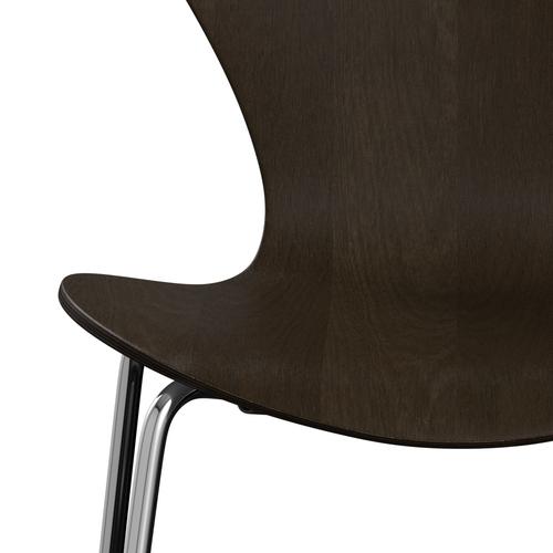 Fritz Hansen 3107 Stol UnupHolstered, Chrome/Dark Stained Oak