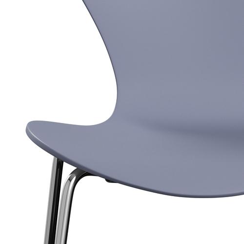 Fritz Hansen 3107 chaise unfolhtered, chrome / laquered lavender bleu