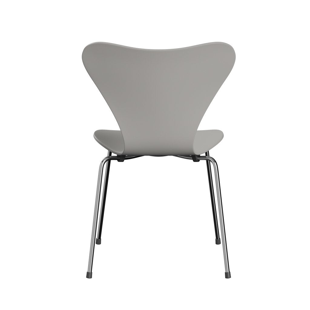 Sedia Fritz Hansen 3107 non uffolisca, cromata/laccata nove grigio