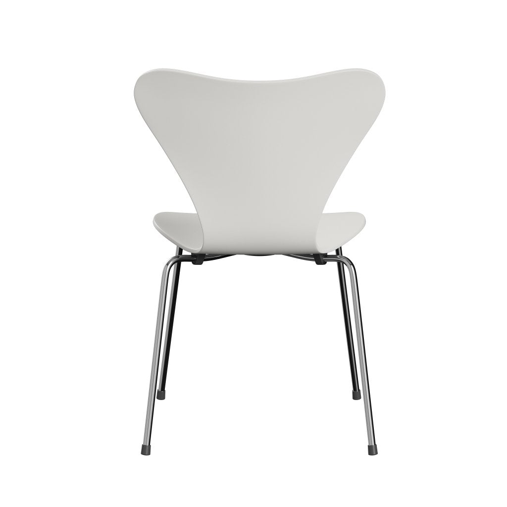 Fritz Hansen 3107 Stuhl ungepolstert, Chrom/Weiß lackiert