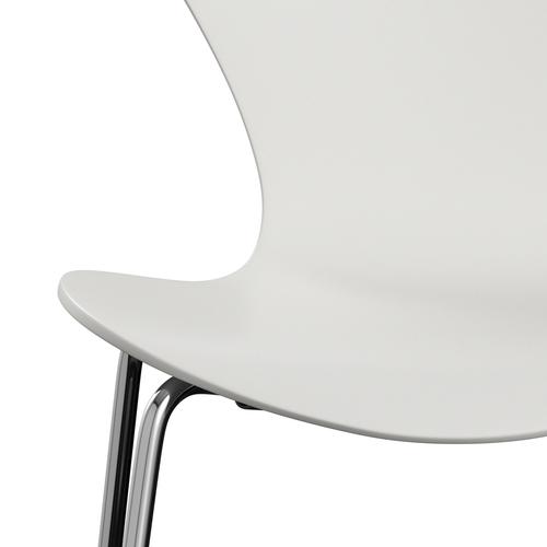 Fritz Hansen 3107 Stuhl ungepolstert, Chrom/Weiß lackiert