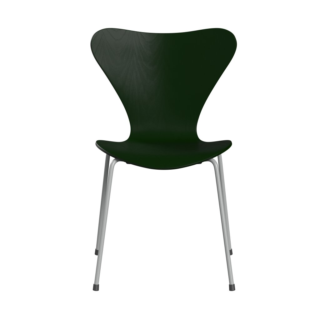 Fritz Hansen 3107 Stuhl ungepolstert, Nine Grey/Dyed Ash Evergreen