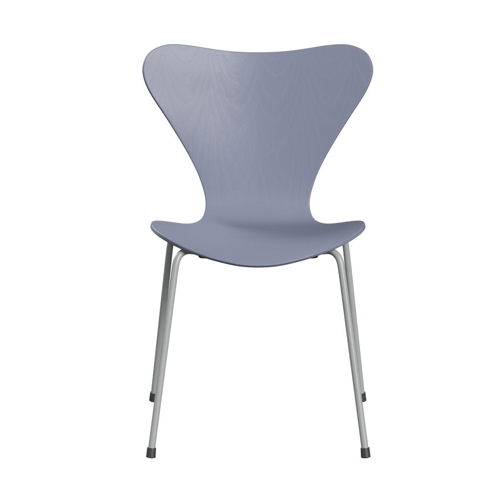 Fritz Hansen 3107 stoel niet -gestoffeerd, negen grijs/geverfde aslavender blauw