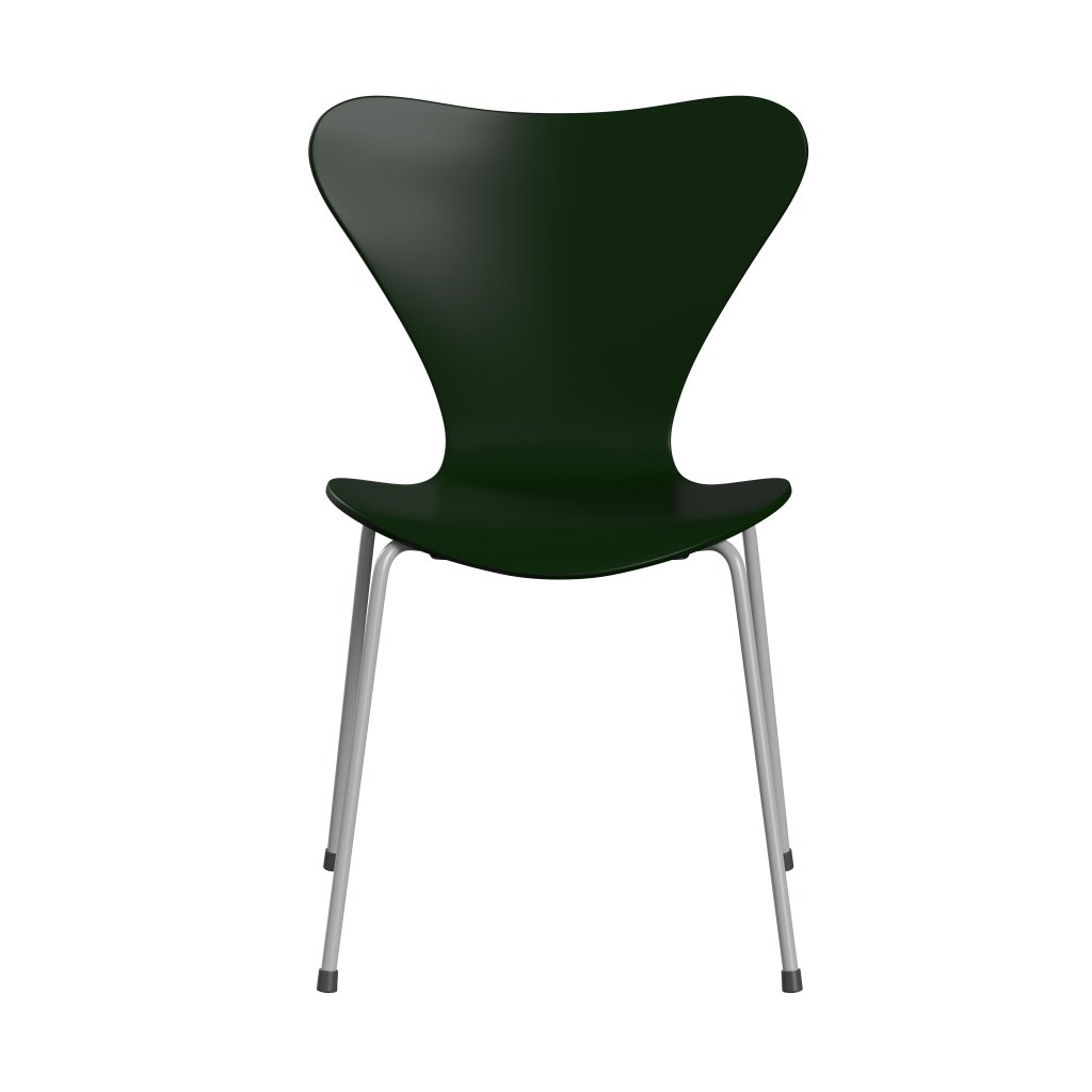 Fritz Hansen 3107 Stol UnupHolstered, Nine Gray/Lacquered Evergreen