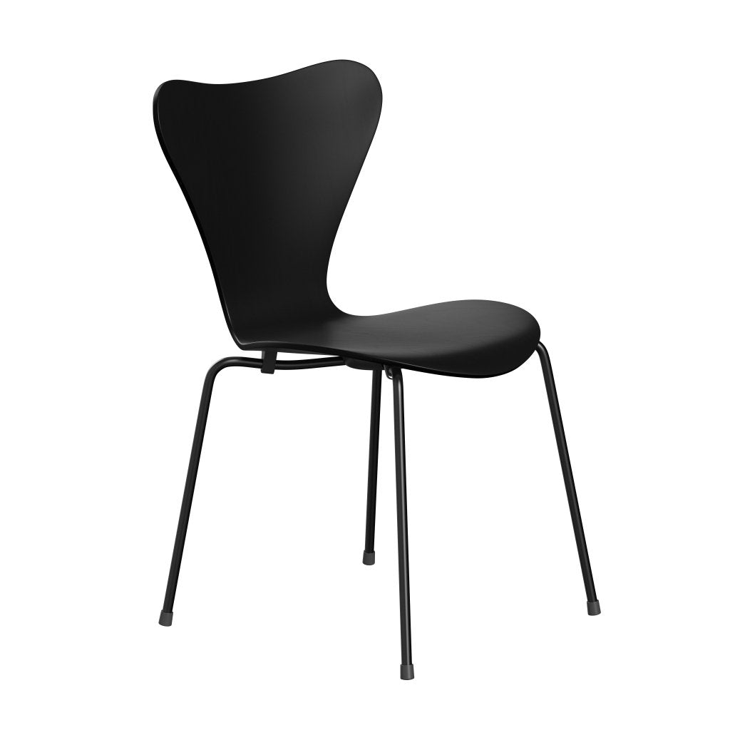 Fritz Hansen 3107 Stol UnupHolstered, sort/farvet aske sort