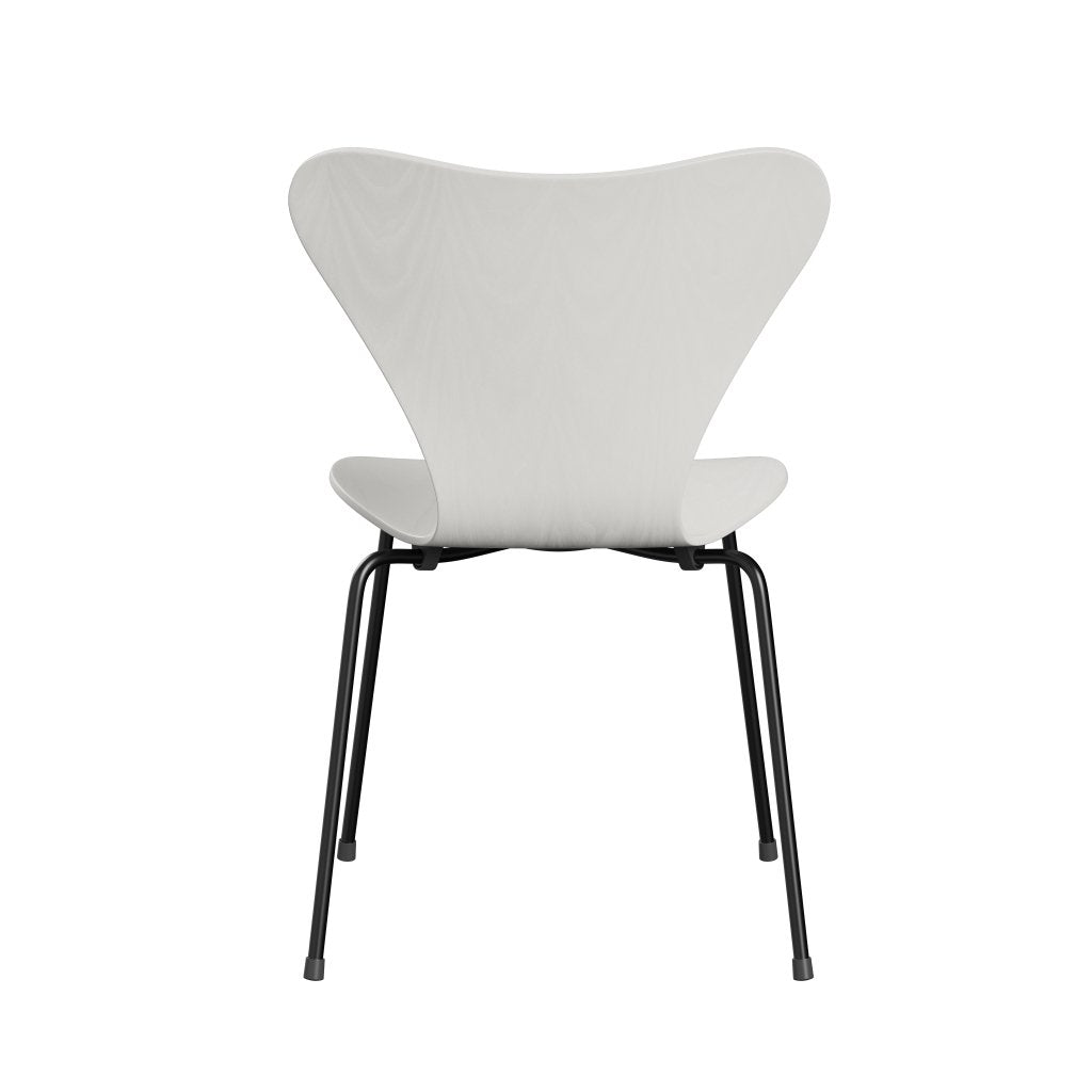 Fritz Hansen 3107 chaise unophastered, noir / teint blanc blanc