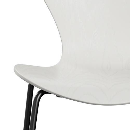 Fritz Hansen 3107 chaise unophastered, noir / teint blanc blanc