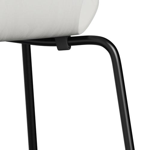 Fritz Hansen 3107 chaise unophastered, noir / teint blanc blanc