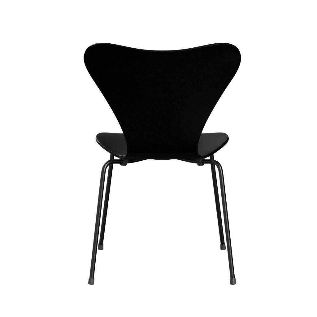 Fritz Hansen 3107 Stuhl ungepolstert, Schwarz/Schwarz lackiert