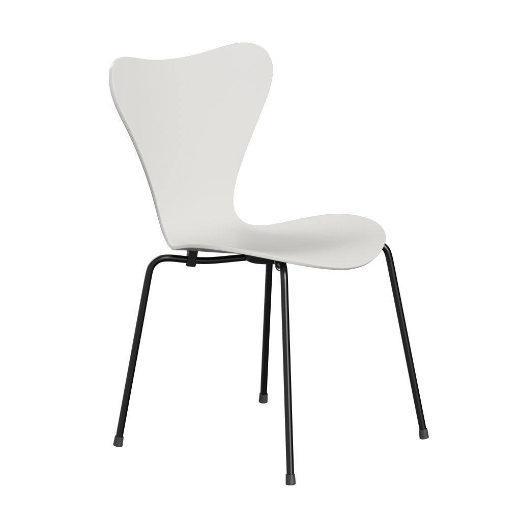 Fritz Hansen 3107 chaise unophastered, noir / laqué blanc