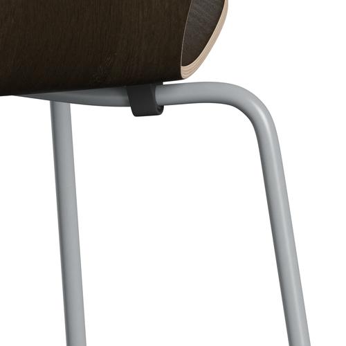 Fritz Hansen 3107 Stol UnupHolstered, Silver Grey/Dark Fained Oak Finer Natural