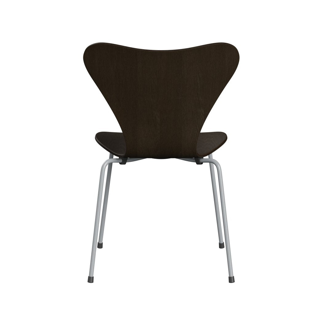 Fritz Hansen 3107 Silla sin supervolotear, gris plateado/roble manchado oscuro