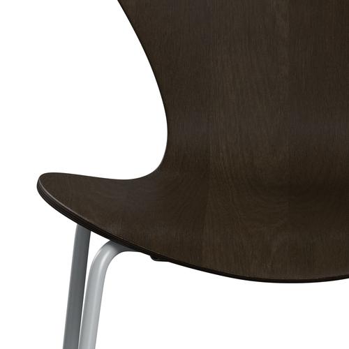 Fritz Hansen 3107 stoel niet -gestoffeerd, zilvergrijs/donker gekleurd eik